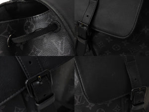 LOUIS VUITTON ルイ ヴィトン トリオ バックパック モノグラム エクリプス キャンバス カーフ M45538 ブラック 美品 中古 67628