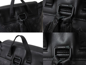 LOUIS VUITTON ルイ ヴィトン トリオ バックパック モノグラム エクリプス キャンバス カーフ M45538 ブラック 美品 中古 67628