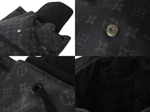 LOUIS VUITTON ルイ ヴィトン トリオ バックパック モノグラム エクリプス キャンバス カーフ M45538 ブラック 美品 中古 67628