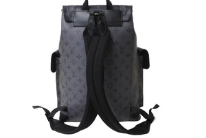 極美品 LouisVuitton ルイヴィトン クリストファー PM バックパック リュック M46331 モノグラムエクリプスリバースキャンバス 中古 67630