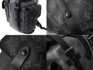極美品 LouisVuitton ルイヴィトン クリストファー PM バックパック リュック M46331 モノグラムエクリプスリバースキャンバス 中古 67630