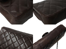 Load image into Gallery viewer, CHANEL シャネル イーストウエスト チェーンショルダーバッグ 10番台 2006年 ラムスキン ブラウン シルバー金具 美品 中古 67632