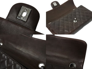 CHANEL シャネル イーストウエスト チェーンショルダーバッグ 10番台 2006年 ラムスキン ブラウン シルバー金具 美品 中古 67632
