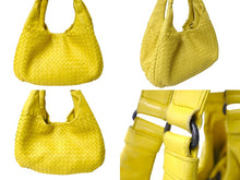 Load image into Gallery viewer, BOTTEGA VENETA ボッテガヴェネタ イントレチャート ワンショルダーバッグ イタリア製 ラムスキン イエロー 良品 中古 67635