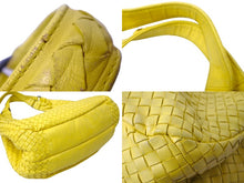 Load image into Gallery viewer, BOTTEGA VENETA ボッテガヴェネタ イントレチャート ワンショルダーバッグ イタリア製 ラムスキン イエロー 良品 中古 67635