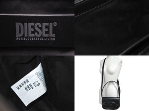 DIESEL ディーゼル ショルダーバッグ 1dr レザークロスボディバッグ X08396PR818 ブラック シルバー金具 美品 中古 67637