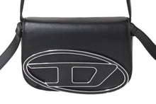Load image into Gallery viewer, DIESEL ディーゼル ショルダーバッグ 1dr レザークロスボディバッグ X08396PR818 ブラック シルバー金具 美品 中古 67637