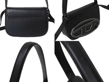 Load image into Gallery viewer, DIESEL ディーゼル ショルダーバッグ 1dr レザークロスボディバッグ X08396PR818 ブラック シルバー金具 美品 中古 67637