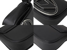 Load image into Gallery viewer, DIESEL ディーゼル ショルダーバッグ 1dr レザークロスボディバッグ X08396PR818 ブラック シルバー金具 美品 中古 67637