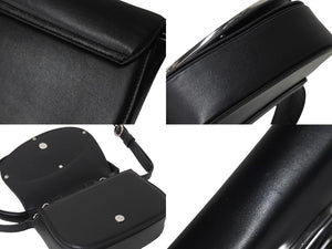DIESEL ディーゼル ショルダーバッグ 1dr レザークロスボディバッグ X08396PR818 ブラック シルバー金具 美品 中古 67637