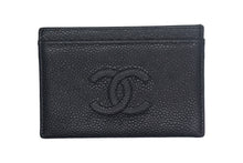 Load image into Gallery viewer, CHANEL シャネル カードケース 15番台 48655 タイムレスクラシックライン ココマーク キャビアスキン ブラック 美品 中古 67648