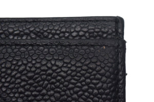 CHANEL シャネル カードケース 15番台 48655 タイムレスクラシックライン ココマーク キャビアスキン ブラック 美品 中古 67648
