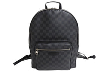 Load image into Gallery viewer, LOUIS VUITTON ルイヴィトン ダミエグラフィット ジョッシュ リュック デイパック N41473 シルバー金具 ブラック 美品 中古 4c067686