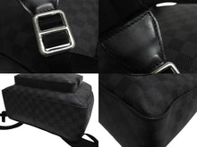 Load image into Gallery viewer, LOUIS VUITTON ルイヴィトン ダミエグラフィット ジョッシュ リュック デイパック N41473 シルバー金具 ブラック 美品 中古 4c067686