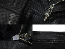 Load image into Gallery viewer, CHROME HEARTS クロムハーツ スカート クロスボタン ダガージップ レザー シルバー金具 ブラック 美品 中古 67704