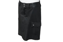 Load image into Gallery viewer, CHROME HEARTS クロムハーツ スカート クロスボタン ダガージップ レザー シルバー金具 ブラック 美品 中古 67704