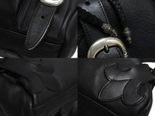 Load image into Gallery viewer, CHROME HEARTS クロムハーツ BSフレア リュック デイパック ラガープリント スクロールロゴ ブラック シルバー925 美品 中古 67706