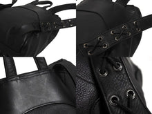 Load image into Gallery viewer, CHROME HEARTS クロムハーツ BSフレア リュック デイパック ラガープリント スクロールロゴ ブラック シルバー925 美品 中古 67706
