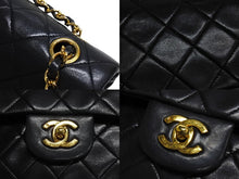 Load image into Gallery viewer, CHANEL シャネル マトラッセ 23 Wフラップ チェーン ショルダーバッグ ブラック 1番台 ラムスキン ココマーク ゴールド金具 美品 中古 67715