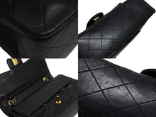 Load image into Gallery viewer, CHANEL シャネル マトラッセ 25 ショルダーバッグ ダブルフラップ 3番台 ラムスキン ブラック ゴールド 美品 中古 67716