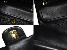 Load image into Gallery viewer, CHANEL シャネル マトラッセ 25 ショルダーバッグ ダブルフラップ 3番台 ラムスキン ブラック ゴールド 美品 中古 67716