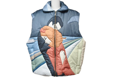 極美品 HOUSE OF ERRORS ハウスオブエラーズ ブライトンビーチパファーベスト ダウンベスト ナイロン マルチカラー L 中古 67717