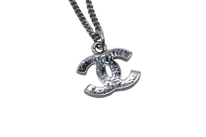 極美品 CHANEL シャネル ネックレス A28942Y02003 ココマーク シルバー メタル ラインストーン 10V刻印 重量5.6g 全長42.5cm 中古 67718