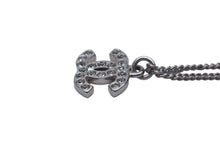 Load image into Gallery viewer, 極美品 CHANEL シャネル ネックレス A28942Y02003 ココマーク シルバー メタル ラインストーン 10V刻印 重量5.6g 全長42.5cm 中古 67718