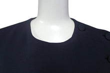 Load image into Gallery viewer, 極美品 Christian Dior クリスチャンディオール 半袖ワンピース 7E21632A1166 サイズ36 ネイビー ウール シルク 中古 4c067731