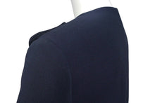 Load image into Gallery viewer, 極美品 Christian Dior クリスチャンディオール 半袖ワンピース 7E21632A1166 サイズ36 ネイビー ウール シルク 中古 4c067731