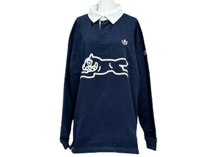 新品未使用 BILLIONAIREBOYSCLUB ビリオネアボーイズクラブ ICECREAM アイスクリーム RUGBY SHIRT コットン ネイビー サイズM 67736