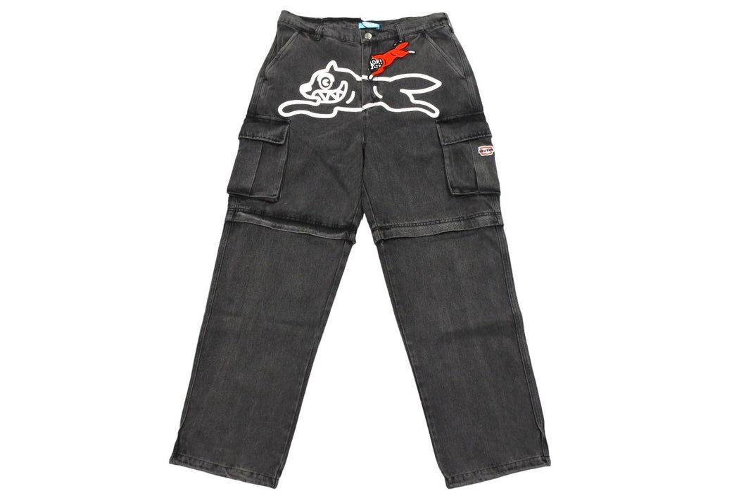 新品未使用 Billionaire Boys Club ICECREAM ビリオネアボーイズクラブ アイスクリーム デニムカーゴパンツ サイズL ブラック 中古 67738