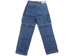 新品未使用 BILLIONAIREBOYSCLUB ビリオネアボーイズクラブ ICECREAM アイスクリーム 2WAYWASHEDDENIM CARGOPANTS サイズM ブルー 67739