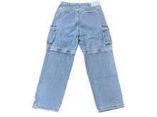 Load image into Gallery viewer, 新品未使用 BILLIONAIREBOYSCLUB ビリオネアボーイズクラブ ICECREAM アイスクリーム 2WAYWASHED DENIM CARGO PANTS サイズL ライトブルー