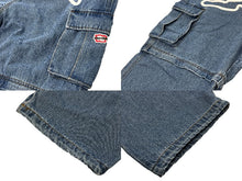 Load image into Gallery viewer, 新品未使用 BILLIONAIREBOYSCLUB ビリオネアボーイズクラブ ICECREAM アイスクリーム 2WAYWASHED DENIM CARGO PANTS サイズL ライトブルー