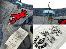 Load image into Gallery viewer, 新品未使用 BILLIONAIREBOYSCLUB ビリオネアボーイズクラブ ICECREAM アイスクリーム 2WAYWASHED DENIM CARGO PANTS サイズL ライトブルー