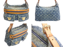 Load image into Gallery viewer, LOUIS VUITTON ルイヴィトン バギーPM ショルダーバッグ M95049 モノグラムデニム ゴールド金具 ブルー 美品 中古 4c067774