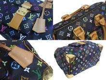 Load image into Gallery viewer, LOUISVUITTON ルイヴィトン モノグラムマルチカラー スピーディ30 ハンドバッグ 村上隆 M92642 ブラック 美品 中古 4c067775