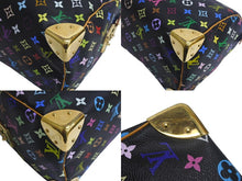 Load image into Gallery viewer, LOUISVUITTON ルイヴィトン モノグラムマルチカラー スピーディ30 ハンドバッグ 村上隆 M92642 ブラック 美品 中古 4c067775