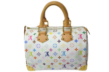 Load image into Gallery viewer, LOUIS VUITTON ルイヴィトン モノグラムマルチカラー スピーディ30 ハンドバッグ M92643 村上隆 ホワイト ゴールド金具 美品 中古 4c067776