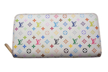 Load image into Gallery viewer, LOUIS VUITTON ルイヴィトン モノグラムマルチカラー ジッピーウォレット M60241 村上隆 ゴールド金具 ホワイト 美品 中古 4c067790