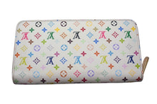 Load image into Gallery viewer, LOUIS VUITTON ルイヴィトン モノグラムマルチカラー ジッピーウォレット M60241 村上隆 ゴールド金具 ホワイト 美品 中古 4c067790