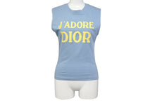 Load image into Gallery viewer, ChristianDior クリスチャンディオール J&#39;ADORE タンクトップ 2E12155300 イタリア製 ブルー イエロー サイズ38 美品 中古 4c067838