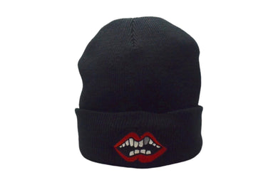 極美品 ChromeHearts クロムハーツ MattyBoy マッティボーイ ロゴ刺繍 ニットキャップ ビーニー ブラック ONE SIZE 中古 4c067839