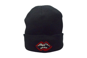 極美品 ChromeHearts クロムハーツ MattyBoy マッティボーイ ロゴ刺繍 ニットキャップ ビーニー ブラック ONE SIZE 中古 4c067839