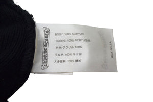 極美品 ChromeHearts クロムハーツ MattyBoy マッティボーイ ロゴ刺繍 ニットキャップ ビーニー ブラック ONE SIZE 中古 4c067839