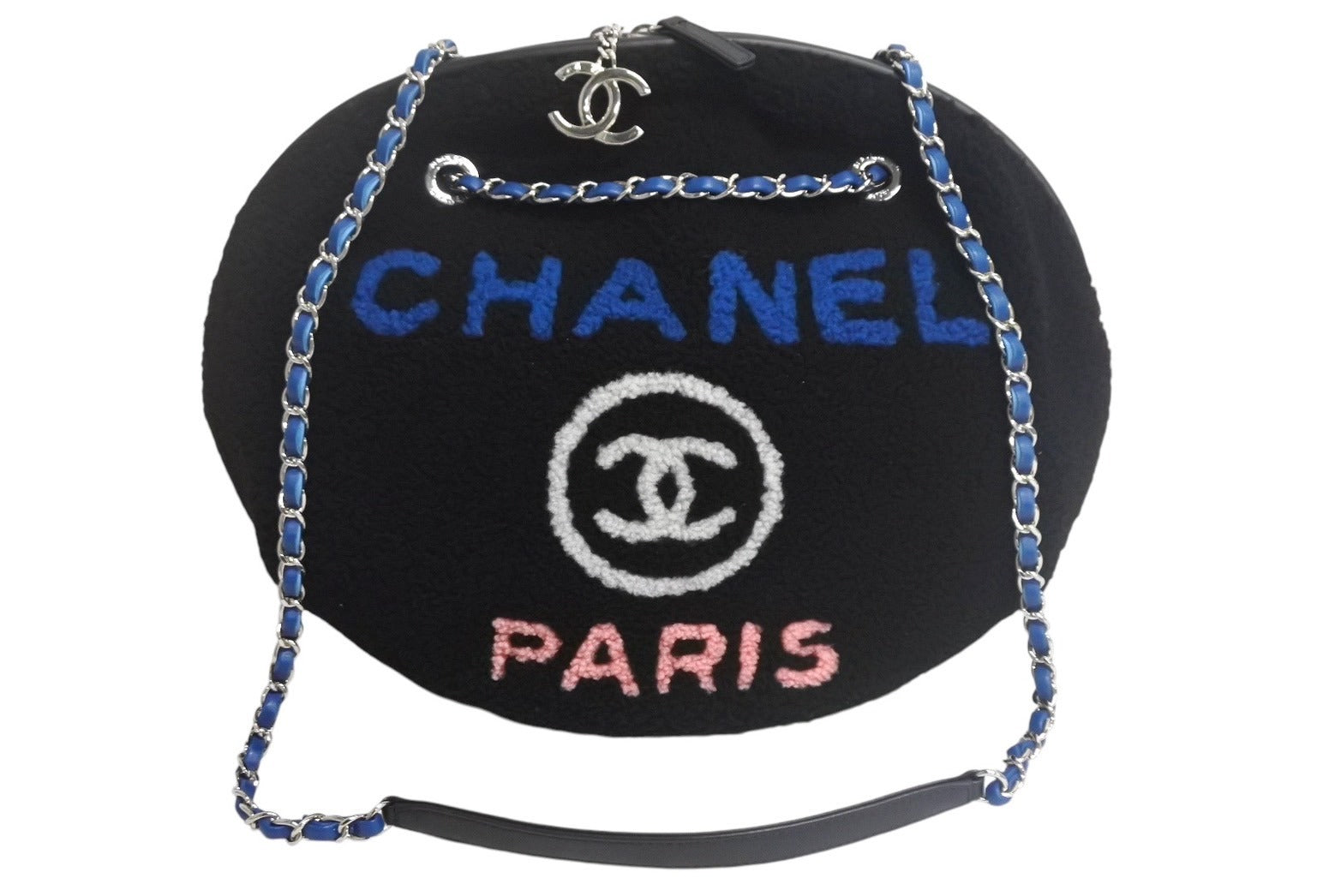 極美品 CHANEL シャネル ドーヴィル ラウンド チェーンショルダー 