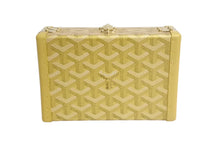 画像をギャラリービューアに読み込む, 新品同様 GOYARD ゴヤール ミノディエール トランクバッグ MINA55PMLTY60CL60O ゴールド PVC レザー ゴールド金具 中古 4c067869