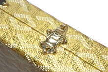 画像をギャラリービューアに読み込む, 新品同様 GOYARD ゴヤール ミノディエール トランクバッグ MINA55PMLTY60CL60O ゴールド PVC レザー ゴールド金具 中古 4c067869