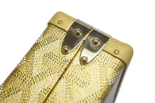 画像をギャラリービューアに読み込む, 新品同様 GOYARD ゴヤール ミノディエール トランクバッグ MINA55PMLTY60CL60O ゴールド PVC レザー ゴールド金具 中古 4c067869